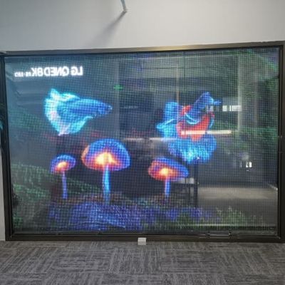 P6 High Transparency Adhesive Indoor Flexible Film Led Screen Full Color Glass Window Transparent Led Film Display Screen