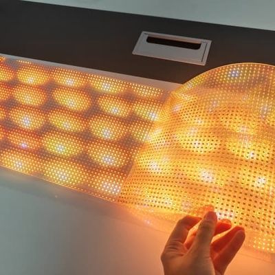 P6 High Transparency Adhesive Indoor Flexible Film Led Screen Full Color Glass Window Transparent Led Film Display Screen