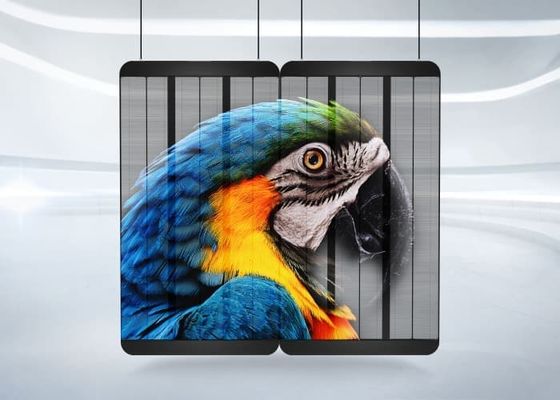 P3.9 500*500mm LED Grille Display Screen 4500cd Professional digital signage solution for shop windows and shopping malls