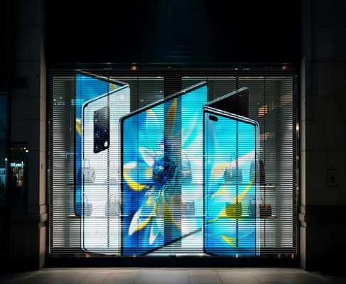 Advertising Indoor P3.9/7.8 LED Grille Mesh Display Full Color Digital Energy Saving for Signage LED Billboard