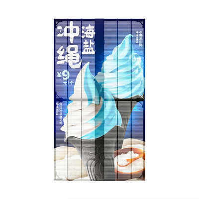 Advertising Indoor P3.9/7.8 LED Grille Mesh Display Full Color Digital Energy Saving for Signage LED Billboard