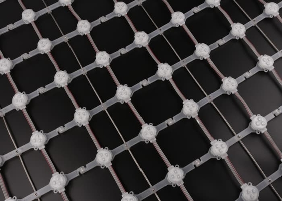 Outdoor IP67 Flexible Scrolling LED Mesh Display Transparent Grid Screen P125 for Media Facade Advertisement