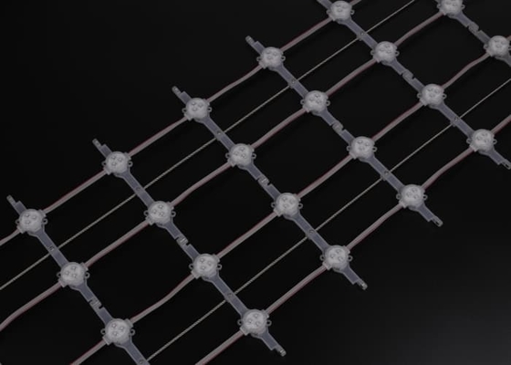 Outdoor Decoration IP67 Transparent Advertising LED Screen P143 Flexible Point Light PC Material Led Mesh Screen