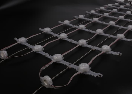 Outdoor Decoration IP67 Transparent Advertising LED Screen P143 Flexible Point Light PC Material Led Mesh Screen