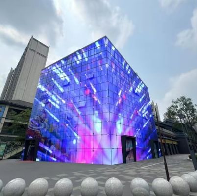 LED Transparent Grille Screen Indoor Advertising Display  Glass Window Video Playing LED Grille Film