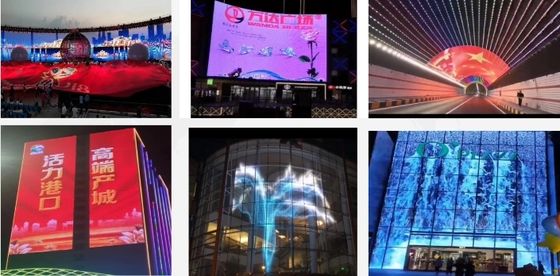 1000*1000mm RGB LED Mesh Screen IP67 High Brightness Transparent Diode Display for Commercial Advertising