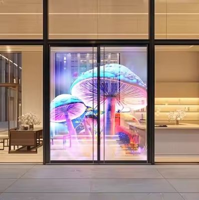 P4 High Transparency Flexible LED Display Screen Glass Window Indoor Advertising Led Transparent Film