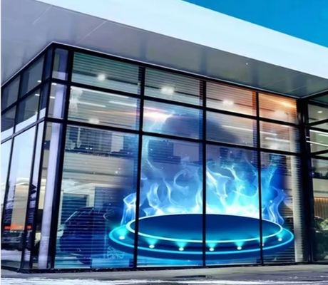 P6.25 Pixel Pitch Flexible LED Transparent Film Screen with 90% Transparency and IP67 Protection for Modern Shopping Centers