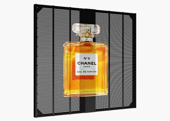 Custom Full Color P2.6 LED Grille Screen Module Display 4500cd 1000*500mm Electronic Advertising Screen Glass Window