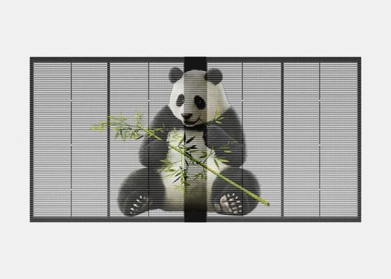 Custom Full Color P2.6 LED Grille Screen Module Display 4500cd 1000*500mm Electronic Advertising Screen Glass Window