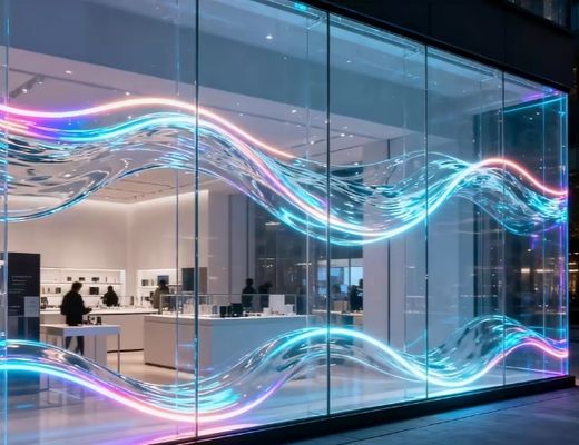 Ultra-Thin Indoor LED Flexible Screen  Transparent Screen LED Cuttable Display