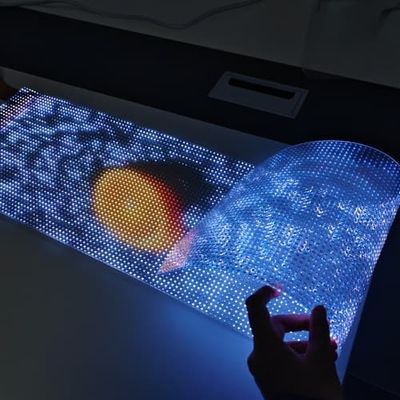 Indoor P6 Adhesive Transparent Flexible LED Film Crystal Screen Display Panel Transparent LED Film Screen for Glass