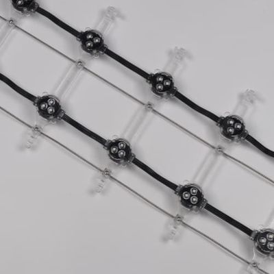 IP67 Waterproof 12V Transparent Full Color LED Mesh Screen Video Grid Screen Building Point Lights for Outdoor Use