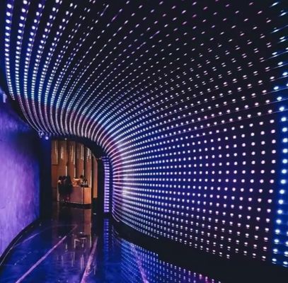 Led Mesh Pixel Screen For Advertising P50 Outdoor Waterproof Flexible LED Curtain Display Net Screen Pixel