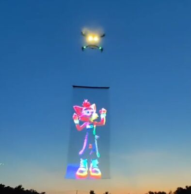 Outdoor LED Drone Screen Display , Waterproof LED Screen 3D Light Show Display