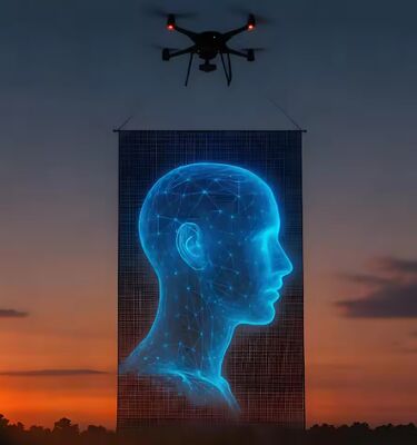 7500cd/sqm Brightness Drone LED Display IP65 Waterproof 100000-hour Lifespan For Festivals Stadiums