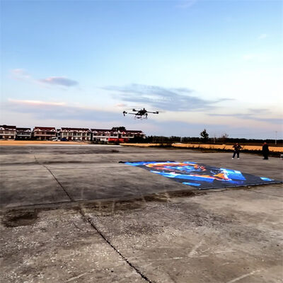 P15 High Brightness RGB Drone Flying LED Screen Mesh IP67 Waterproof Programmable