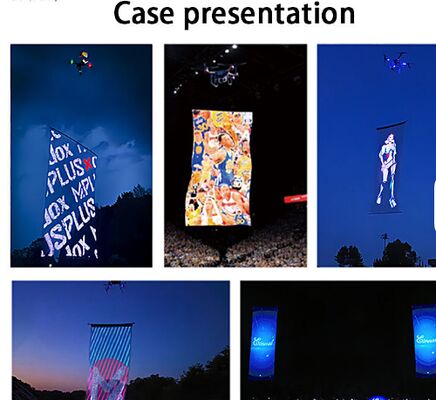 Drone Show Advertisement LED Magic Carpet Mesh Flying Flexible Ultra Transparent LED Display Screen