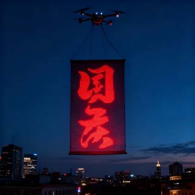 Hot Product P50 Ultralight Programmable IP67 RGB LED Mesh Screen for Compatible with Drones