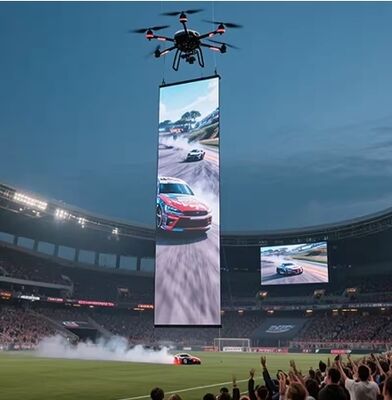 Drone Flying Led Display Screen Flexible Transparent Led Outdoor Advertising Display
