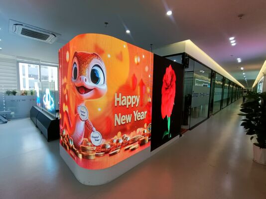 High-Definition Holographic Transparent Screen P3.91 3D Glass Adhesive Super Slim LED Display for Glass Window Display