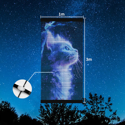 P25 Pixel Pitch Wind-permeable Highly Transparent IP67 Waterproof and Dustproof Drone Flying LED Screen for Outdoor Advertising