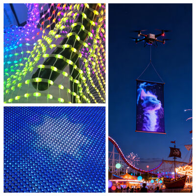 Lightweight Advertising Drone with LED Screen for Flying Digital Projection High-Impact Event Marketing Banner Solution