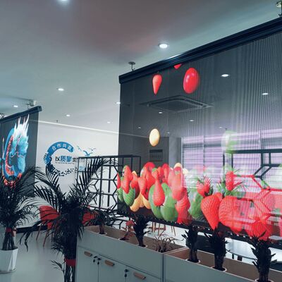 3000cd P2.5 Indoor Invisible Digital Holographic Transparent Led Advertising Screen Glass Window Shopping Mall