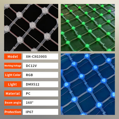 P50 300W IP67 Flexible  RGB SMD3535 DC12V Controller LED Mesh Screen Outdoor Indoor Advertising