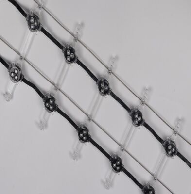 Flexible Transparent LED Mesh Screen125mm Dc12v IP67 Modular For Glass Curtain Solid Wall  Advertising Use