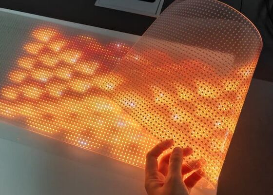 P8 DC5V Full Color Ultra-Thin Lightweight LED Film Screen High Brightness for Indoor