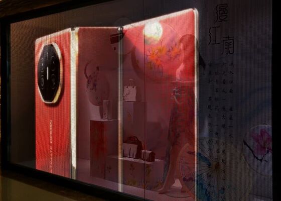 P20 DC5V Full Color Ultra-Thin LED Transparent Film Screen for Indoor