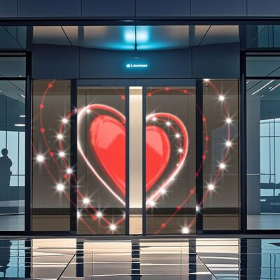 P8 Indoor Bendable Transparent LED Film Panel with 90% Transparency and IP67 Protection for Commercial Shopping Centers