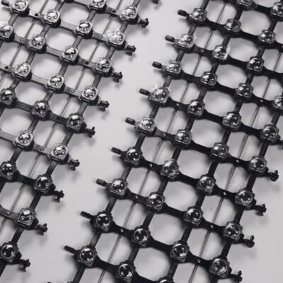  IP67 Waterproof  12V P62.5 RGBW Flexible LED Mesh Screen Outdoor Mesh Curtain Ideal for Advertising and Event Stage Decoration