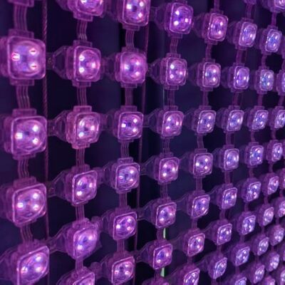 Flexible LED Mesh Screen IP67 Waterproof 12V P125 RGB Designed for Outdoor Mesh Curtain Providing Performance and Stunning Visual Effects