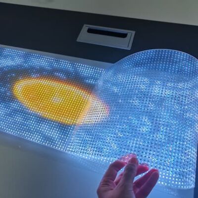Ultra-thin P6 LED Transparent Film Screen energy transparent LED display film for commercial advertising