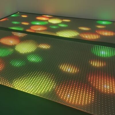 P8 Indoor Flexible Transparent LED Film Screen PC Resin Material For Modern Shopping Center With 1 Year Warranty