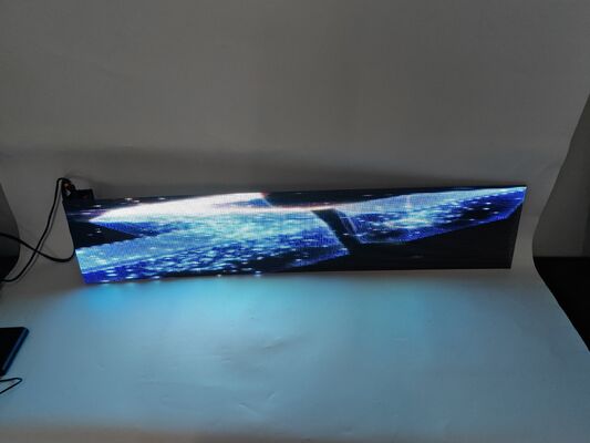 Holographic Transparent Screen P3.91 Flexible LED Film Display IP45 12V Adhesive for Glass Window Advertising