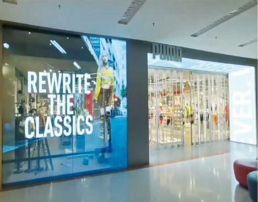 Flexible 10mm Holographic LED Screen Transparent Clear Display With One Year Warranty For Mall Shop Window Product Advertising