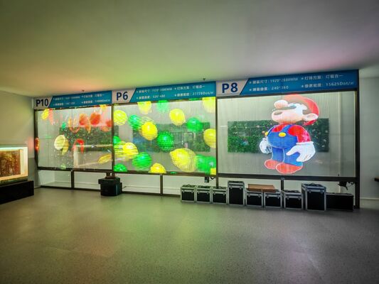 P8 Indoor Bendable Transparent LED Film Panel with 90% Transparency and IP67 Protection for Commercial Shopping Centers