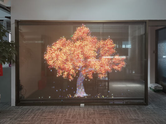  Lightweight Soft 8mm Inglass LED Transparent Film Display Vivid Visual For World Cup Event Opening Ads Promotion