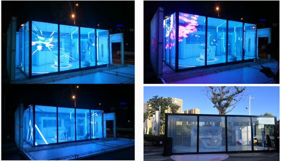 P16 DC 5V Ultra Clear High Transparency LED Display Panel with Flexible Adhesive Mount for Enterprise Exhibition Halls