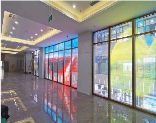 P20 Transparent Holographic 3D Film Advertising Display Glass Adhesive Smart Led Display Indoor Screen
