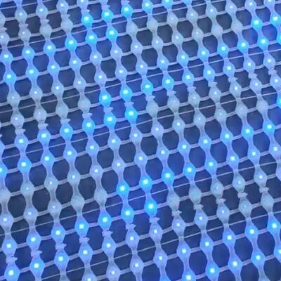 P41.5 Full Color LED Mesh Screen Outdoor IP67 Waterproof Flexible Curtain for Transparent Advertising and Event Visuals