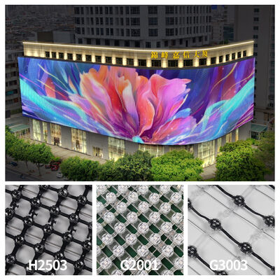 IP67 Waterproof High Luminance 1800-2300CD SMD3535 RGB LED Mesh Screen for Outdoor Advertising Video Wall