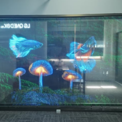 P20 Indoor Transparent LED Film Screen Wireless Smart App Control Holographic Invisible Display