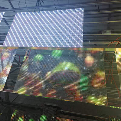 P5 Ultra 92% Transparency 2000cd Brightness LED Film Screen for Exhibition and Storefront Advertising