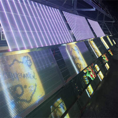 P10 4000cd/m² Brightness Transparent LED Display with 92% Transparency for Indoor Glass Applications