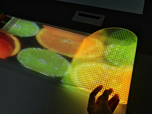 High Definition P6 Adhesive Transparent LED Display  , Super Slim Transparent LED Display Film