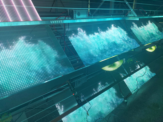 High Brightness Transparent Display Screen P6 Full Color Glass Wall LED Screen